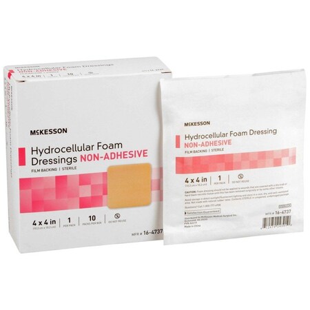 Mckesson Nonadhesive without Border Foam Dressing, 4 x 4 Inch, 10PK 16-4737